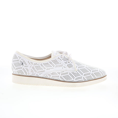 Hush Puppies ChowChow Perf Lace Womens White Lifestyle Sneakers Shoes