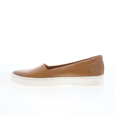 Hush Puppies Jetta Slip On HW06690-236 Womens Brown Leather Loafer Flats Shoes