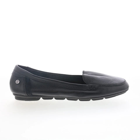 Hush Puppies Hw08480-007 HW08480-007 Womens Black Leather Loafer Flats Shoes