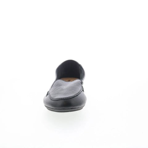 Hush Puppies Hw08480-007 HW08480-007 Womens Black Leather Loafer Flats Shoes