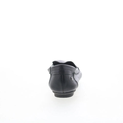 Hush Puppies Hw08480-007 HW08480-007 Womens Black Leather Loafer Flats Shoes