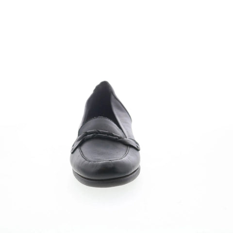 Hush Puppies Hw20375-H00 HW20375-H00 Womens Black Leather Loafer Flats Shoes