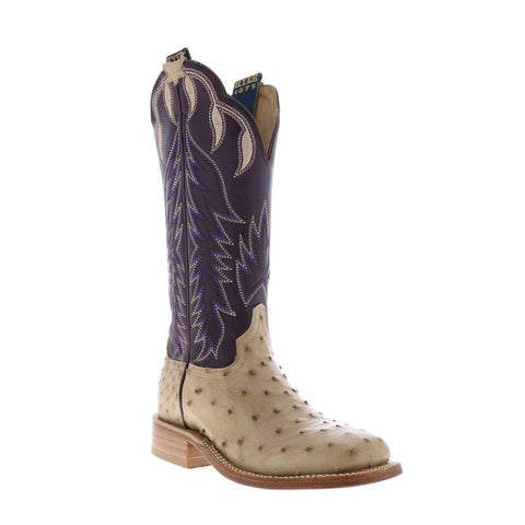 Hyer Harper 13" HW41007 Womens Brown Ostrich Leather Western Cowboy Boots