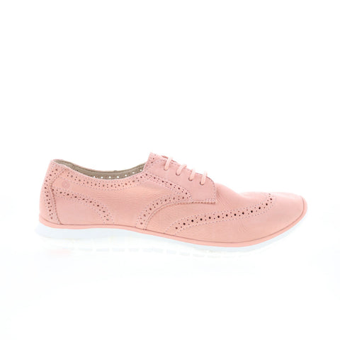 Hush Puppies Zula Tricia HW06447-830 Womens Pink Leather Oxford Flats Shoes