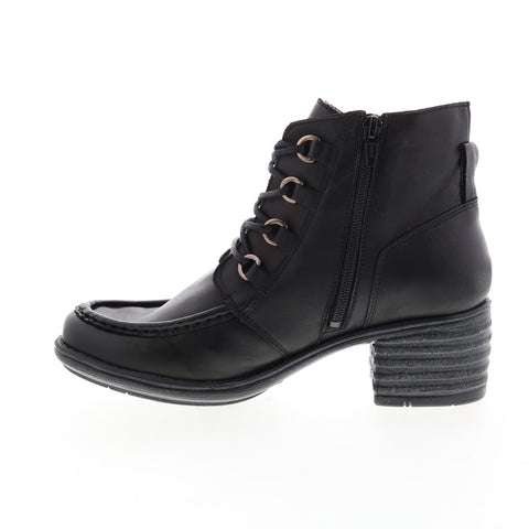 Miz Mooz Granger Womens Black Leather Lace Up Ankle & Booties Boots