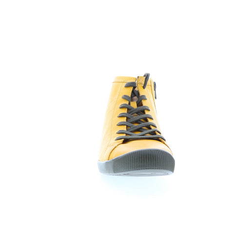 Softinos Ibbi IBBI653SOF-024 Womens Yellow Leather Lifestyle Sneakers Shoes