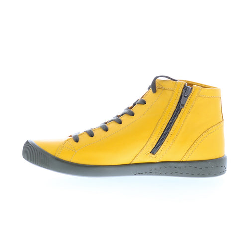 Softinos Ibbi IBBI653SOF-024 Womens Yellow Leather Lifestyle Sneakers Shoes