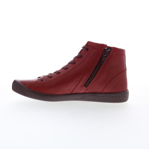 Softinos Ibbi IBBI653SOF-014 Womens Red Leather Lifestyle Sneakers Shoes