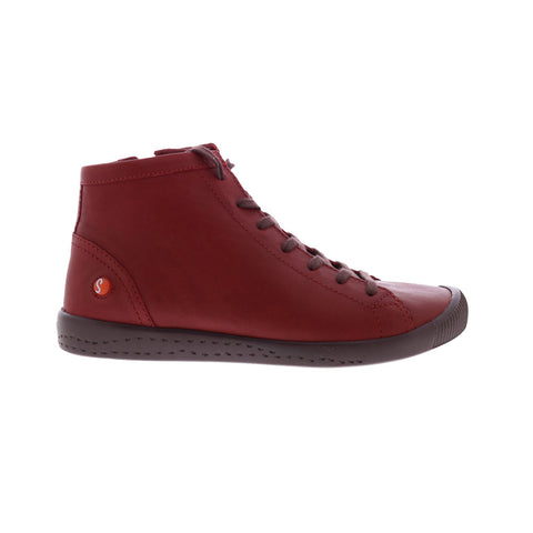 Softinos Ibbi IBBI653SOF-014 Womens Red Leather Lifestyle Sneakers Shoes