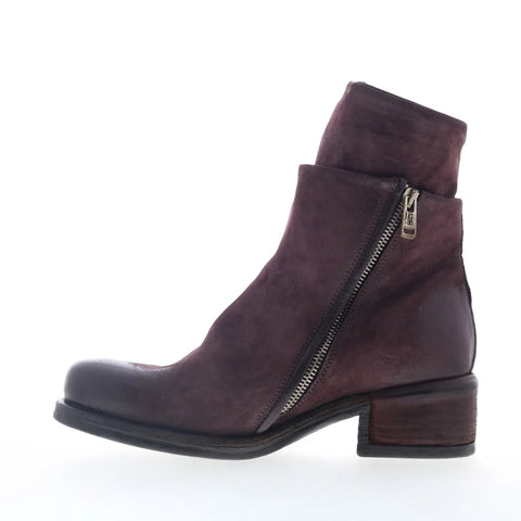 A.S. 98 Ibsen 545225-201-6903 Womens Red Leather Zipper Casual Dress Boots
