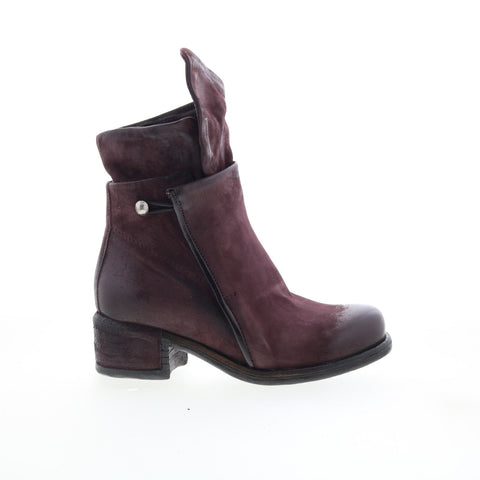 A.S. 98 Ibsen Womens Burgundy Leather Zipper Casual Dress Boots