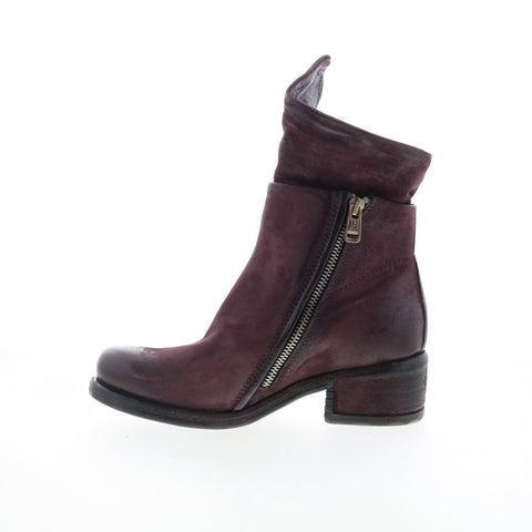 A.S. 98 Ibsen Womens Burgundy Leather Zipper Casual Dress Boots