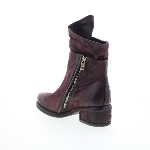 A.S. 98 Ibsen Womens Burgundy Leather Zipper Casual Dress Boots