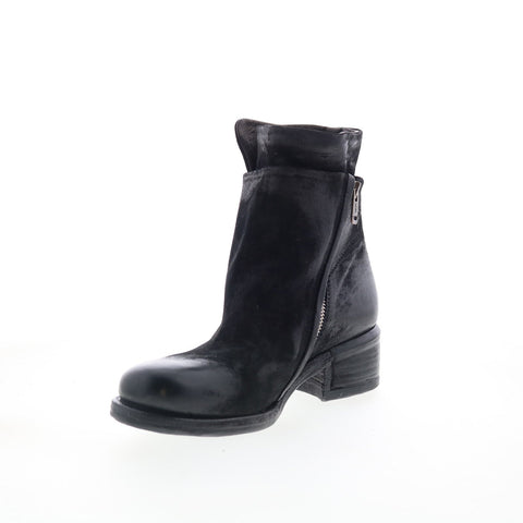 A.S. 98 Ibsen Womens Black Leather Zipper Casual Dress Boots