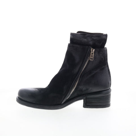 A.S. 98 Ibsen Womens Black Leather Zipper Casual Dress Boots