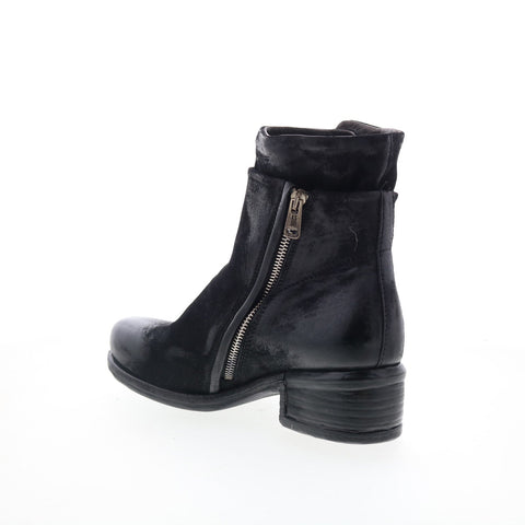 A.S. 98 Ibsen Womens Black Leather Zipper Casual Dress Boots