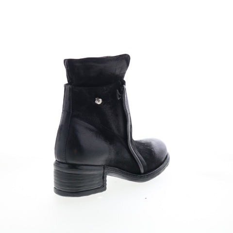 A.S. 98 Ibsen Womens Black Leather Zipper Casual Dress Boots