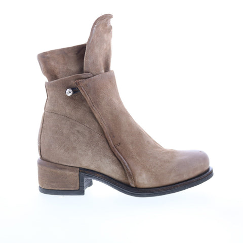 A.S. 98 Ibsen Womens Brown Leather Zipper Ankle & Booties Boots