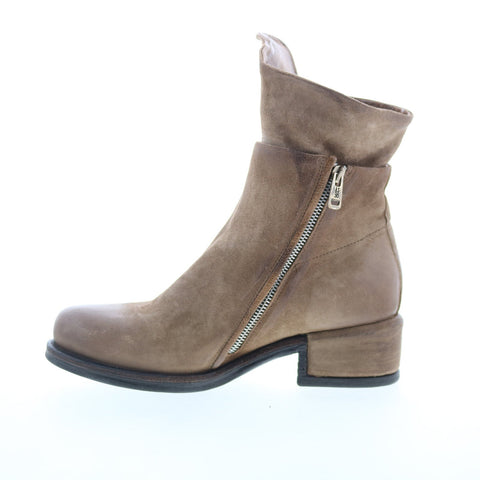 A.S. 98 Ibsen Womens Brown Leather Zipper Ankle & Booties Boots