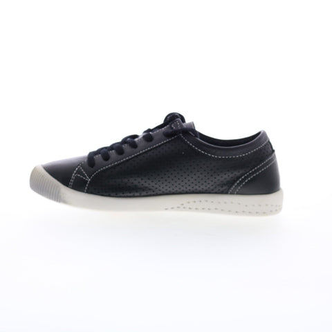 Softinos Ica ICA388SOF-024 Womens Black Leather Lifestyle Sneakers Shoes
