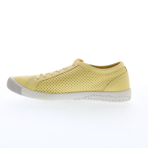 Softinos Ica ICA388SOF-047 Womens Yellow Leather Lifestyle Sneakers Shoes