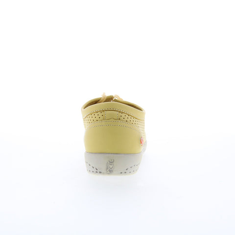 Softinos Ica ICA388SOF-047 Womens Yellow Leather Lifestyle Sneakers Shoes