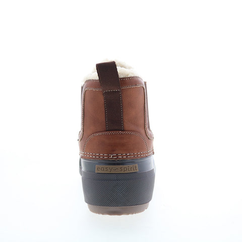 Easy Spirit Icicles SEICICLES Womens Brown Synthetic Slip On Chelsea Boots