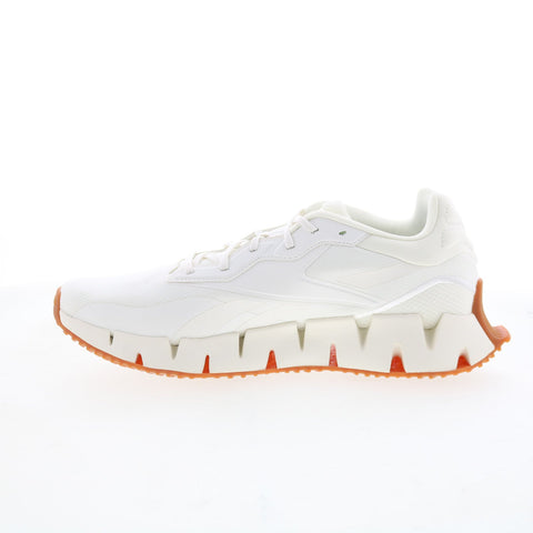 Reebok Zig Dynamica 4 Mens White Canvas Lace Up Lifestyle Sneakers Shoes