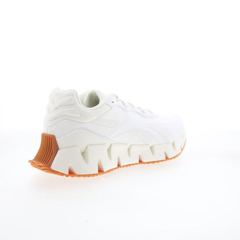Reebok Zig Dynamica 4 Mens White Canvas Lace Up Lifestyle Sneakers Shoes