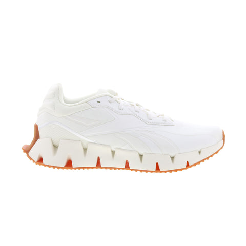 Reebok Zig Dynamica 4 Mens White Canvas Lace Up Lifestyle Sneakers Shoes