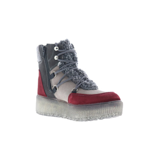 Bos. & Co. Ideal Womens Gray Suede Lace Up Casual Dress Boots