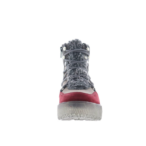 Bos. & Co. Ideal Womens Gray Suede Lace Up Casual Dress Boots