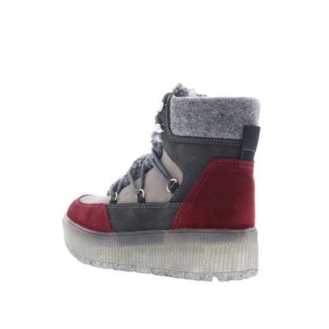 Bos. & Co. Ideal Womens Gray Suede Lace Up Casual Dress Boots