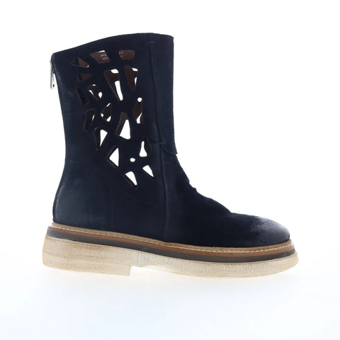 A.S. 98 Idelco A38202-101-6002 Womens Black Suede Casual Dress Boots