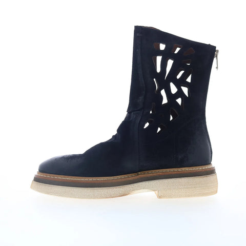 A.S. 98 Idelco A38202-101-6002 Womens Black Suede Casual Dress Boots