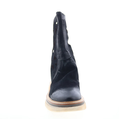A.S. 98 Idelco Womens Black Leather Zipper Casual Dress Boots