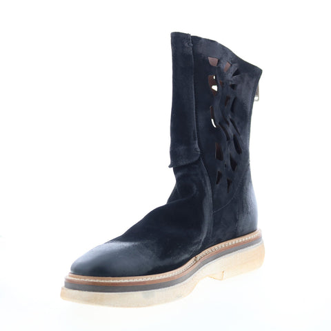 A.S. 98 Idelco Womens Black Leather Zipper Casual Dress Boots