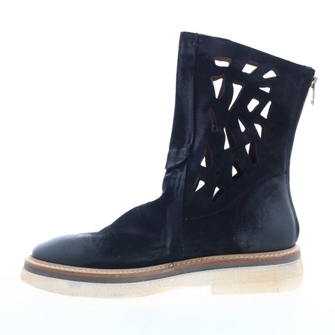 A.S. 98 Idelco Womens Black Leather Zipper Casual Dress Boots
