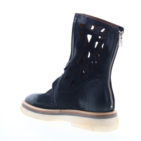 A.S. 98 Idelco Womens Black Leather Zipper Casual Dress Boots