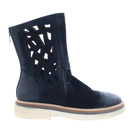 A.S. 98 Idelco Womens Black Leather Zipper Casual Dress Boots