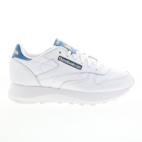 Reebok Classic Leather SP Womens White Leather Lace Up Lifestyle Sneakers Shoes