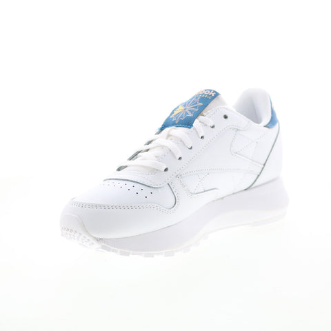 Reebok Classic Leather SP Womens White Leather Lace Up Lifestyle Sneakers Shoes