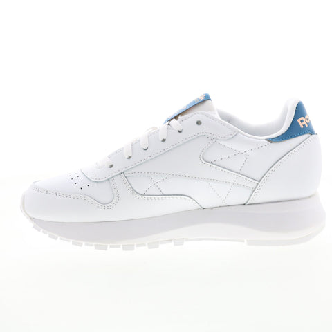 Reebok Classic Leather SP Womens White Leather Lace Up Lifestyle Sneakers Shoes