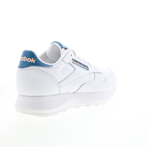 Reebok Classic Leather SP Womens White Leather Lace Up Lifestyle Sneakers Shoes