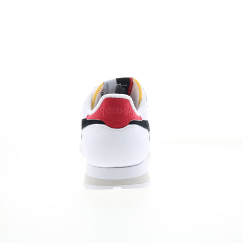 Reebok Classic Leather Mens White Leather Lace Up Lifestyle Sneakers Shoes