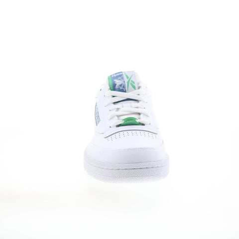 Reebok Club C 85 Mens White Leather Lace Up Lifestyle Sneakers Shoes