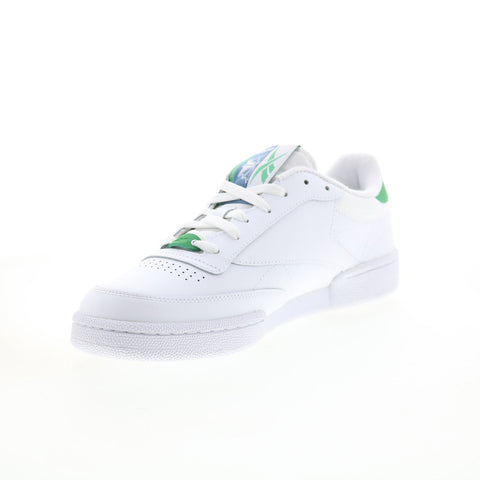 Reebok Club C 85 Mens White Leather Lace Up Lifestyle Sneakers Shoes