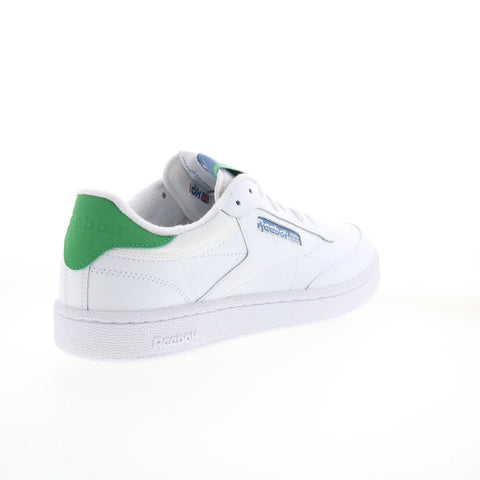 Reebok Club C 85 Mens White Leather Lace Up Lifestyle Sneakers Shoes