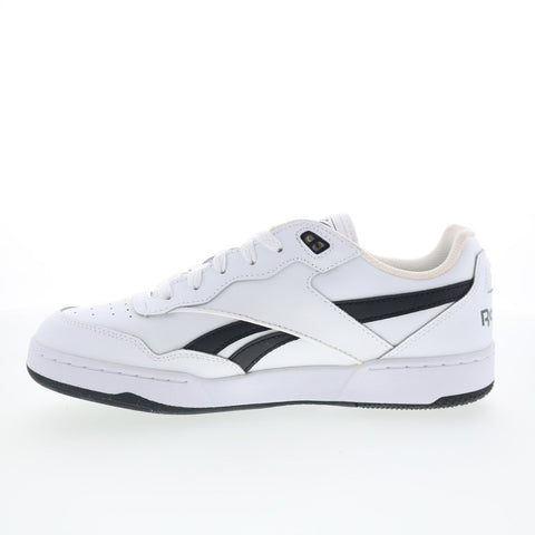 Reebok BB 4000 II Mens White Leather Lace Up Lifestyle Sneakers Shoes