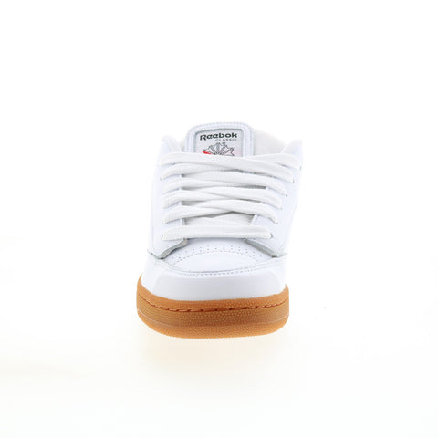 Reebok Club C Bulc Mens White Leather Lace Up Lifestyle Sneakers Shoes